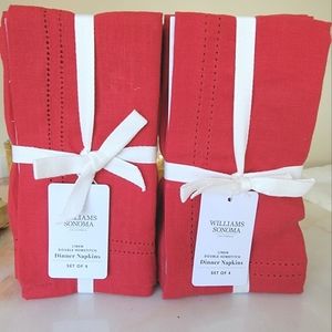 8-Linen Double Hemstitch Napkins🎄